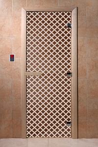 Дверь для сауны DoorWood (ДорВуд) "Мираж" (бронза) 1900х700