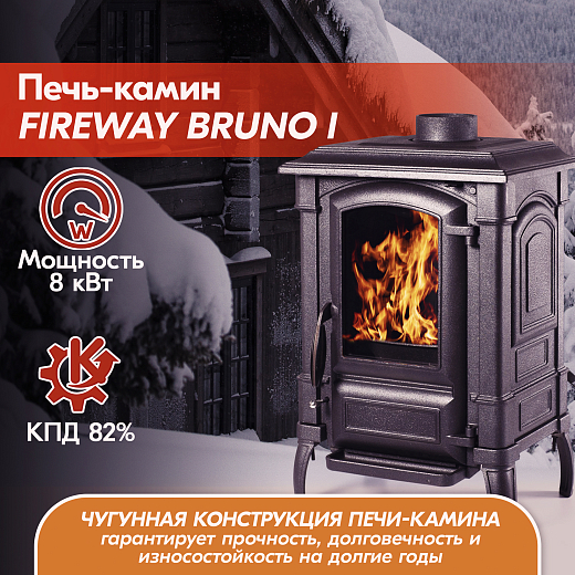 03 Печь камин FireWay Bruno I 2000х2000