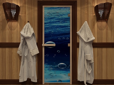Дверь для сауны DoorWood (ДорВуд) Art серия "Пузырьки" 1900х700