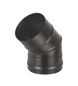 Колено Везувий BLACK (AISI 430/0,8мм) 45* 2-х секц. д.150