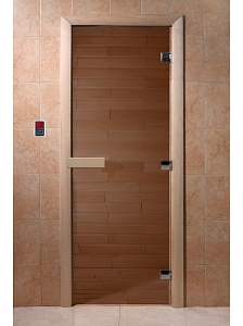 Дверь для сауны DoorWood (ДорВуд) Бронза 1900х700 коробка ольха/береза