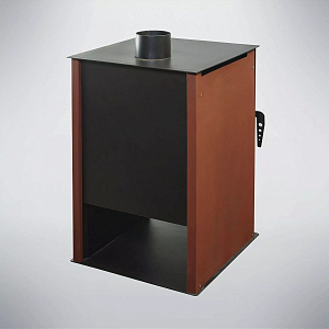 Печь-Камин Варвара "ГАРМОНИЯ 105 ТЕРРАКОТ" (Стальная 3D футеровка)